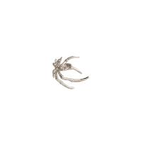 Zinc Alloy Øreringe, Spider, sølvfarvet forgyldt, mode smykker & for kvinde, nikkel, bly & cadmium fri, 25x27mm, Solgt af PC