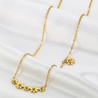 Titanium Steel Necklace, Vacuum Ion Plating, fashion jewelry & for woman, golden, 30mm, Length:Approx 45-50 cm, Sold By PC
