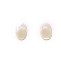 Shell Cabochons Freshwater Shell Oval Carved DIY white Sold By PC