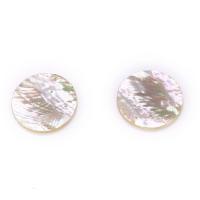 Shell Cabochons White Lip Shell Flat Round Carved DIY white 30mm Sold By PC