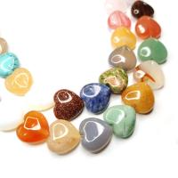 Gemstone Jewelry Beads Natural Stone Heart DIY  Sold By Strand