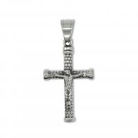 Stainless Steel Cross Pendants, 316L Stainless Steel, fashion jewelry & Unisex, original color, 26x52mm, Sold By PC