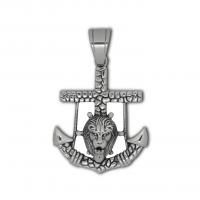 316L Stainless Steel Pendant, Anchor, vintage & for man, original color, 34x30mm, Sold By PC