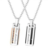 Stainless Steel Jewelry Necklace 316L Stainless Steel fashion jewelry & Unisex & with rhinestone Length Approx 19.69 Inch Approx 21.65 Inch Sold By PC