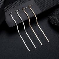 Fashion Fringe Earrings Brass plated fashion jewelry & for woman nickel lead & cadmium free 140mm Sold By Pair