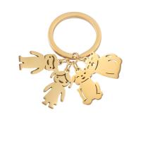 Schlüsselanhänger, 304 Edelstahl, unisex & verschiedene Stile für Wahl, goldfarben, verkauft von PC