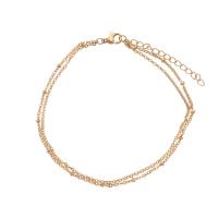 Stainless Steel Anklet, 304 Stainless Steel, with 4.5cm extender chain, Vacuum Ion Plating, Double Layer & fashion jewelry, more colors for choice, Length:21 cm, Sold By PC