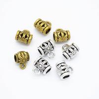 Tibetan Style Spacer Beads, plated, DIY & with flower pattern, more colors for choice, nickel, lead & cadmium free, 10x9x6mm, Hole:Approx 4x2mm, Sold By PC