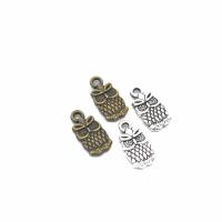 Zinc Alloy Animal Pendants Owl plated DIY nickel lead & cadmium free Approx 1.5mm Sold By PC