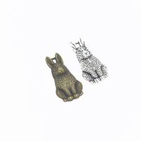 Zinc Alloy Animal Pendants Rabbit plated DIY nickel lead & cadmium free Approx 1mm Sold By PC