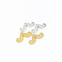 Zinc Alloy Pendants Mustache plated DIY nickel lead & cadmium free Approx 2mm Sold By PC