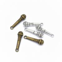 Zinc Alloy Pendants Microphone plated DIY nickel lead & cadmium free Approx 2mm Sold By PC