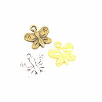 Zinc Alloy Pendants Butterfly plated DIY & with letter pattern nickel lead & cadmium free Approx 1.5mm Sold By PC