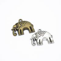 Zinc Alloy Animal Pendler, Elephant, forgyldt, du kan DIY, flere farver til valg, nikkel, bly & cadmium fri, 26x20mm, Hole:Ca. 2mm, Solgt af PC
