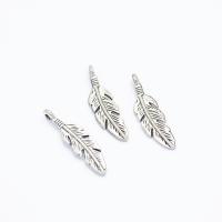 Tibetan Style Feather Pendants, antique silver color plated, DIY, nickel, lead & cadmium free, 23x6mm, Hole:Approx 1.5mm, Sold By PC