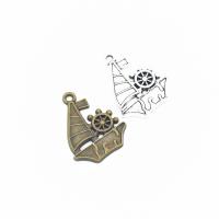 Tibetan Style Pendants, Sail Boat, plated, DIY, more colors for choice, nickel, lead & cadmium free, 28x22mm, Hole:Approx 2mm, Sold By PC