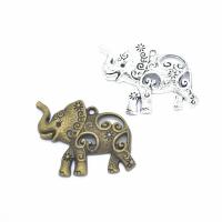 Zinc Alloy Animal Pendler, Elephant, forgyldt, du kan DIY, flere farver til valg, nikkel, bly & cadmium fri, 47x32mm, Hole:Ca. 2mm, Solgt af PC