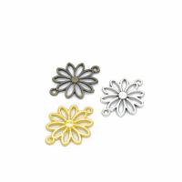 Zinc Alloy Flower Pendants plated DIY & hollow nickel lead & cadmium free Approx 1.5mm Sold By PC