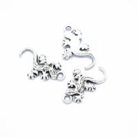 Tibetan Style Animal Pendants, Lizard, antique silver color plated, DIY, nickel, lead & cadmium free, 22x12mm, Hole:Approx 2mm, Sold By PC