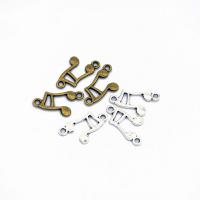 Tibetan Style Pendants, Music Note, plated, DIY, more colors for choice, nickel, lead & cadmium free, 20x11mm, Hole:Approx 1.5mm, Sold By PC