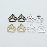 Zinc Alloy Pendants Bear Paw plated DIY & hollow nickel lead & cadmium free Approx 2mm Sold By PC