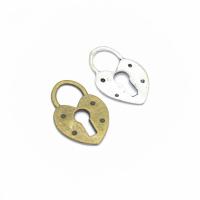 Zinc Alloy Lock Pendants plated DIY & hollow nickel lead & cadmium free Sold By PC