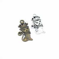 Zinc Alloy Animal Pendants Cat plated DIY nickel lead & cadmium free Approx 3mm Sold By PC