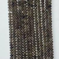Natural Smoky Quartz Beads Round & faceted tan Sold Per Approx 14.96 Inch Strand