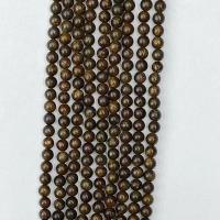 Perles bijoux en pierres gemmes, Pierre de Bronzite, Rond, naturel, normes différentes pour le choix, brun, Vendu par Environ 14.96 pouce brin