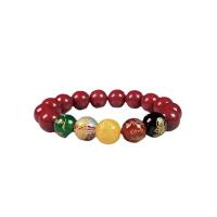 Fashion Cinnabar Bracelet, polished, Unisex & different size for choice, vermeil, Length:Approx 7.87 Inch, Sold By PC