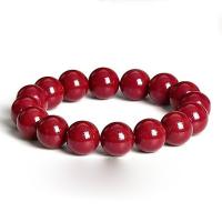 Fashion Cinnabar Bracelet, Carved, Unisex & different size for choice, vermeil, Length:Approx 7.48 Inch, Sold By PC