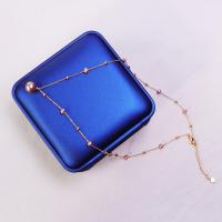 Freshwater Pearl Mässing Chain Necklace, med Mässing, med 5cm extender kedja, guldfärg pläterade, mode smycken & för kvinna, 9-11mm,5-6mm, Längd Ca 40 cm, Säljs av PC