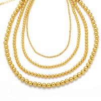 Messing Halskette, mit Verlängerungskettchen von 5cm, 18K vergoldet, verschiedene Größen vorhanden & für Frau, keine, frei von Nickel, Blei & Kadmium, Länge:ca. 45 cm, verkauft von PC