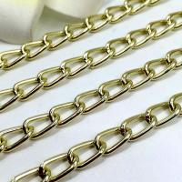 Brass Twist Oval Chain, with Aluminium Oxide Al2O3, DIY, golden, nickel, lead & cadmium free, 5.50mm, Sold By m