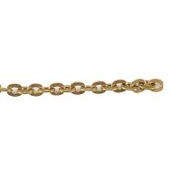 Brass Ovalni Chain, Mesing, zlatna boja pozlaćen, možete DIY, zlatan, nikal, olovo i kadmij besplatno, 2x8.30x10.30mm, Prodano By m