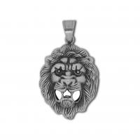 Stainless Steel Animal Pendants, 316L Stainless Steel, Lion, fashion jewelry & for man, original color, 33x57mm, Sold By PC
