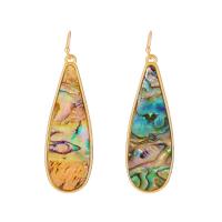 Lampwork Jewelry Earring, Tibetan Style, with Lampwork, Teardrop, plated, fashion jewelry & for woman, nickel, lead & cadmium free, 18x61mm, Sold By Pair