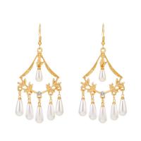 Tibetan Style Drop Earrings, with Plastic Pearl, plated, fashion jewelry & different styles for choice & for woman, nickel, lead & cadmium free, Sold By Pair
