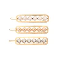 Hair Slide, Tibetan Style, with Plastic Pearl, fashion jewelry & for woman, more colors for choice, nickel, lead & cadmium free, 77x16x15mm, Sold By PC