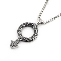Titanium Steel Necklace fashion jewelry & Unisex Length Approx 23.62 Inch Sold By PC