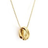 Stainless Steel Jewelry Necklace 304 Stainless Steel with 1.97inch 3.94inch extender chain Vacuum Ion Plating fashion jewelry & Unisex golden 7.2*18.5mm 25mm Sold Per Approx 19.69 Inch Approx 18.9 Inch Strand