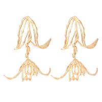 Zinc Alloy Drop Earrings Tulip plated Bohemian style & for woman nickel lead & cadmium free Sold By Pair