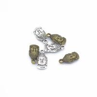 Tibetan Style Pendants, Buddha, plated, DIY, more colors for choice, nickel, lead & cadmium free, 16x7mm, Hole:Approx 1mm, Sold By PC