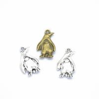 Tibetan Style Animal Pendants, Penguin, plated, DIY, more colors for choice, nickel, lead & cadmium free, 20x12mm, Hole:Approx 1.5mm, Sold By PC