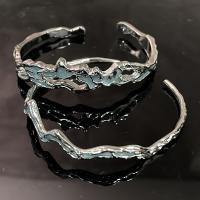 Brass Bracelet & Bangle, platinum color plated, for woman & enamel, more colors for choice, 60mm, Sold By PC