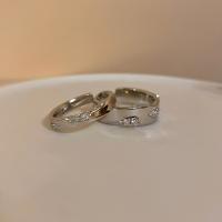 Krychlový Circonia Micro vydláždit mosazný prsten, Mosaz, platinové barvy á, nastavitelný & micro vydláždit kubické zirkony & pro ženy, více barev na výběr, Otvor:Cca 1mm, Velikost:6-8, Prodáno By PC