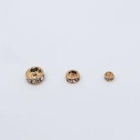 Brass Spacer Beads, 14K gold plated, DIY & different size for choice & micro pave cubic zirconia, nickel, lead & cadmium free, Sold By PC
