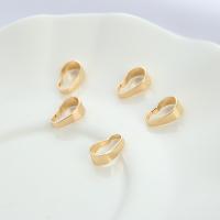 Brass Pinch Bail, 14K gold plated, DIY & different size for choice, nickel, lead & cadmium free, 10PCs/Lot, Sold By Lot