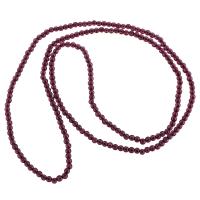 Natural Gemstone Necklace, Garnet, polished, Unisex & different size for choice & smooth, purple, Length:Approx 28 Inch, Sold By PC
