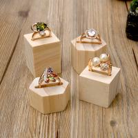 Wood Ring Display 2 pieces khaki 3*3*3cm 3*3*4cm Sold By Set